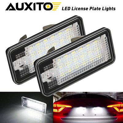 #ad for Audi RS4 Q7 A4 A3 A6 Canbus S4 License Plate Light 18 SMD LED White Car Blub