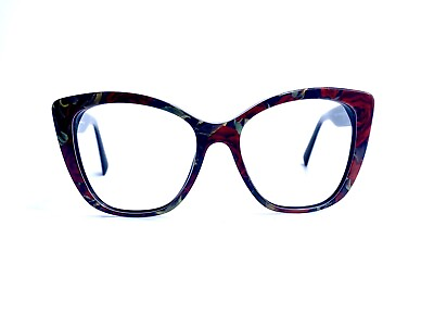 #ad Dolce amp; Gabbana Red Roses Black Cat Eye Oversized Glasses DG4216 2938 55 17 140