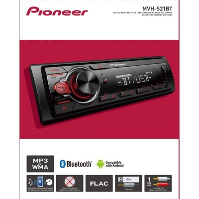 #ad PIONEER Bluetooth Car Stereo Receiver FM Radio Audio System Single DIN Dash NEW