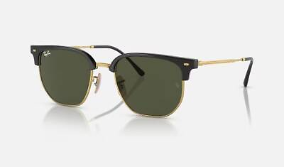 #ad Ray Ban New Clubmaster Black On Gold Green Classic 51mm Sunglasses RB4416 601 31 $104.98