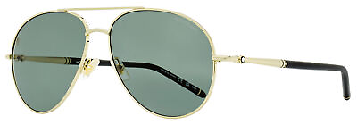 #ad Montblanc Pilot Sunglasses MB0068S 002 Gold Black 61mm