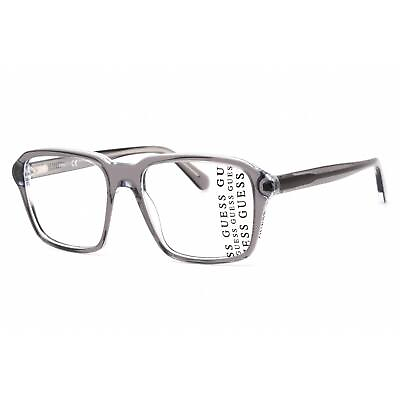 #ad Guess Men#x27;s Eyeglasses Full Rim Fixed Nose Pads Grey Plastic Frame GU50073 020