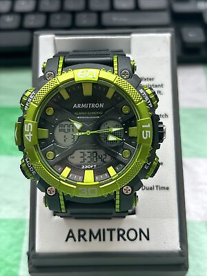 #ad Armitron Sport Men#x27;s 20 5108 Analog Digital Chronograph Resin Strap Watch