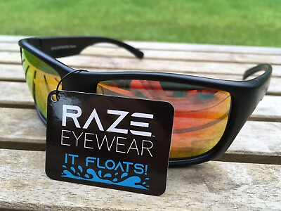 #ad RAZE Eyewear Sunglasses Offshore floating polarized fishing black mirrored