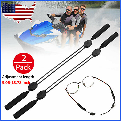 #ad 2x Glasses Strap Neck Cord Sports Eyeglasses Band Sunglasses Rope String Holder $5.85
