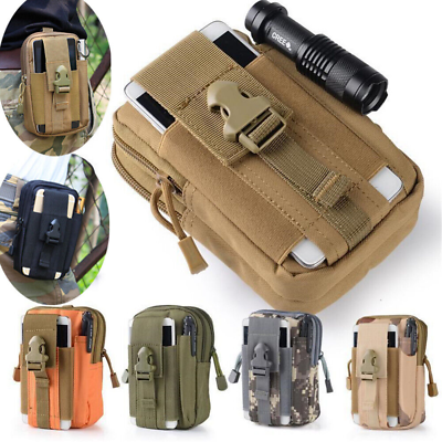 #ad Tactical Molle Pouch Military Utility EDC Gear Waist Belt Bag Purse Phone Case