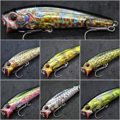 #ad Topwater Fishing Lures 3 inch 1 3 oz Popper Walking Bait For Bass Fishing HW751