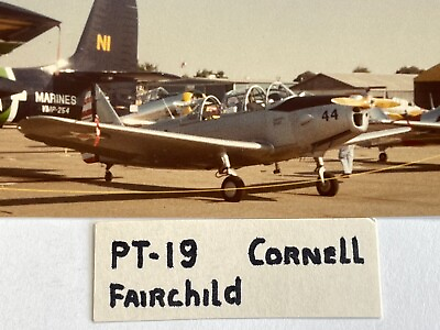 #ad P3 1982 Photo Madera Air Show Airplane PT 19 Cornell Fairchild Warplane Airplane