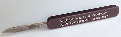 #ad Vintage WILLIAM VOLKER amp; Co. Pocket Knife Slide Out Blade Bakelite 1950s USA