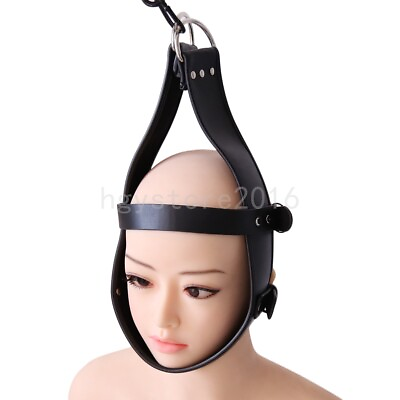 #ad Adjustable Suspension Head Harness Binding Restraints Slaves Face Hood