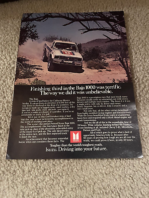#ad Vintage 1983 ISUZU 4x4 TRUCK BAJA 1000 RACE IMPORT Print Ad