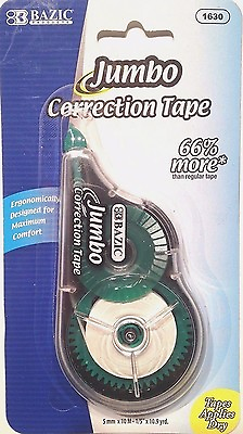 #ad 1pk Jumbo Correction Tape 5mm x 10M White Out Roller Home Office School Supply