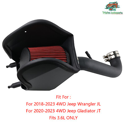 #ad For 20 23 Gladiator 18 23 Jeep Wrangler JL 3.6L Cold Air Intake W Filter 10479