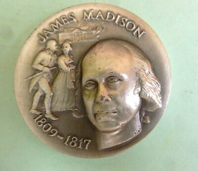#ad quot;1809 1817 James Madison 4th President USAquot; Sterling Silver Medal