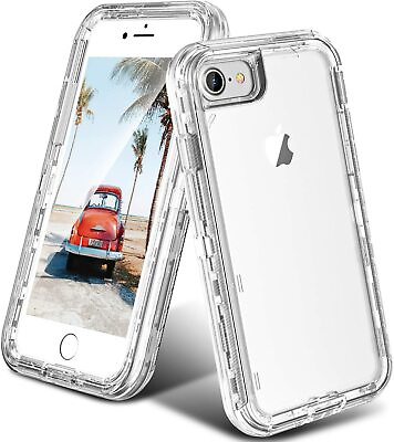 #ad iPhone 7 Case iPhone 8 SE 2020 Clear Cases Heavy Duty Shockproof Anti Fall