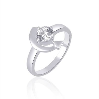 #ad Ring Lab Diamond 14K Engagement Gold igl Certified 14K White Round 1.0 Ct Nice