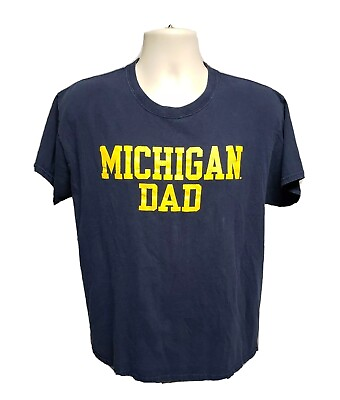 #ad Michigan University Dad Adult Large Blue TShirt