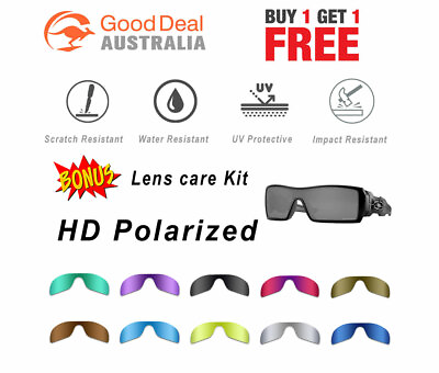 #ad 2 x HD Polarized Replacement Lenses For Oakley Oil Rig Sports Protect Sunglasses