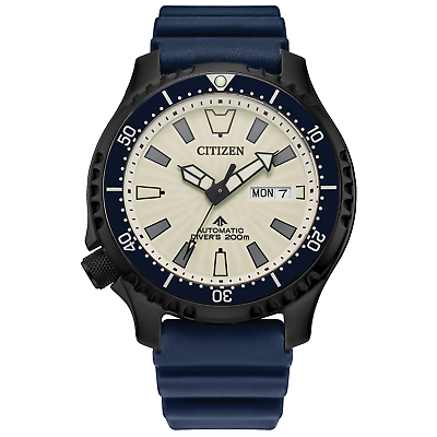 #ad Citizen Men Automatic Promaster Dive Fugu Pufferfish Blue Watch 44MM NY0137 09A