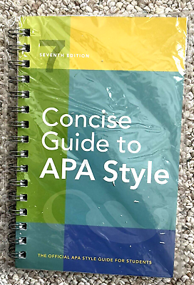 #ad Concise Guide to APA Style 7th Edition American Psychological Spiral NEW in Pkg