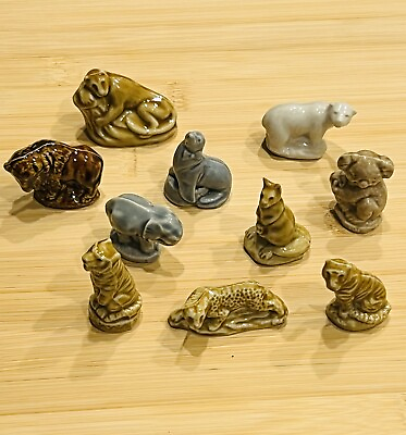 #ad Wade Whimsies Made in England Mixed Lot of 10 Animals Figurines