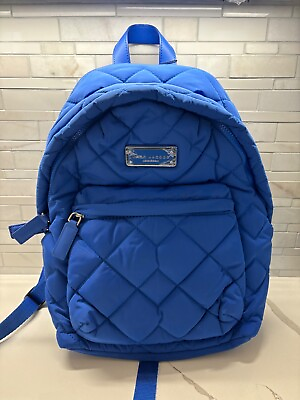 #ad Marc Jacobs Blue Quilted Nylon Backpack New With Tags