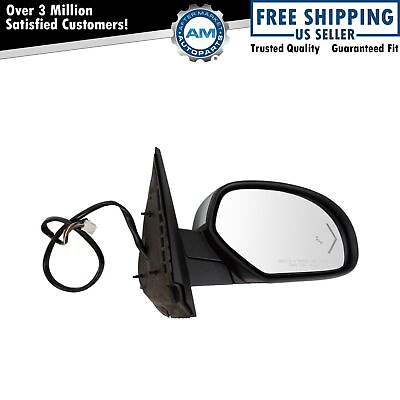 #ad Mirror Power Folding Heated Signal Memory Blind Spot Puddle Chrome Right for GM