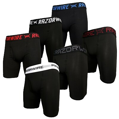#ad Mens Boxers 3 Pack Longer Leg Boxer Short Sports Underwear Set Stretchy S 5XL
