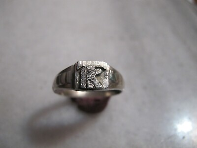 #ad Antique Rare Silver Signet Ring