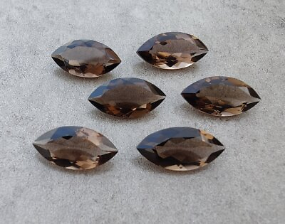 #ad Natural Smoky Quartz Loose Gemstone Marquise Cut Jewelry Making Gemstone Custom