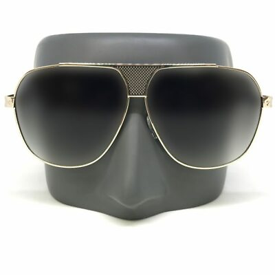 #ad Oversized Square Aviator Metal Bar Retro Frame Men Gold Frame Sunglasses