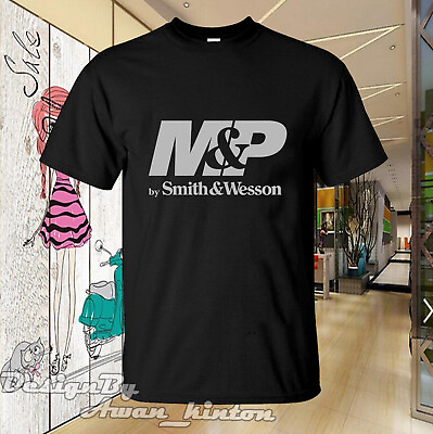 #ad Mens Clothing Mamp;P Smith amp; Wesson Logo Tshirt Usa Size Black Color Usa Size