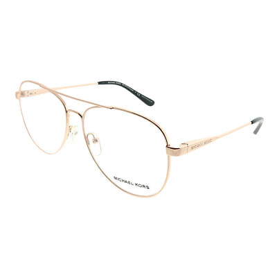 #ad Michael Kors Procida MK 3019 1116 Rose Gold Metal Aviator Eyeglasses 56mm
