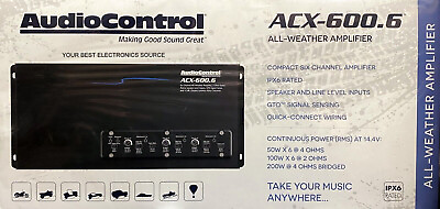 #ad NEW Audio Control ACX 600.6 6 Ch. Powersports Marine Amplifier 50W x 6 @ 4 Ohms $450.26