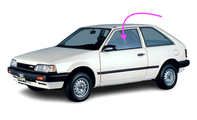 #ad Fits: 1990 1994 Mazda 323 2D Hatchback Driver Side Front Left Door Window Glass