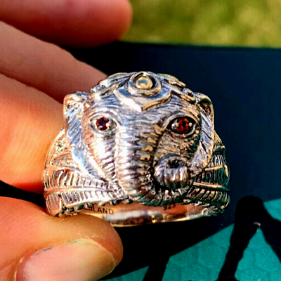 #ad John Hardy Jai Size 8 Sterling amp; 14k Gold Elephant with Ruby Eyes Sterling Ring