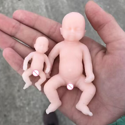 #ad COSDOLL Mini Reborn Baby Dolls 1.9 3.9in Sleeping silicone Doll Unpainted DIY