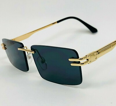 #ad Men Sunglasses Metal Pop Smoke Sophisticated Black Lens Classic Eye Glasses New
