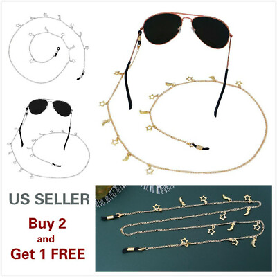 #ad Eyeglass Chain Sunglasses Read Star Glasses Chain Holder Eyewear Rope Necklace H
