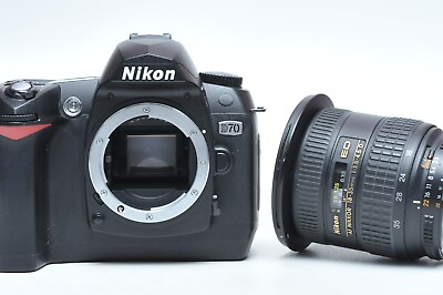 #ad Nikon D70 DSLR Camera W AF 18 35mm F3.3 4.5D FX Lens