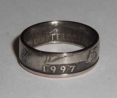 #ad BIRTH YEAR US QUARTER handmade coin ring size 4 12 1965 98 what is your year?
