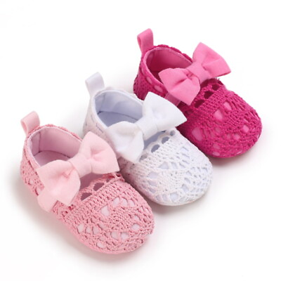 #ad Newborn Baby Girl Crib Shoes Infant Party Dress Princess Shoes Size 0 18 Months
