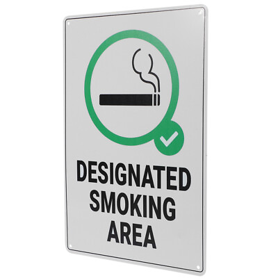 #ad Iron Smoking Area Board Creative Smoking Area Sign Sturdy Wall Smoking Area