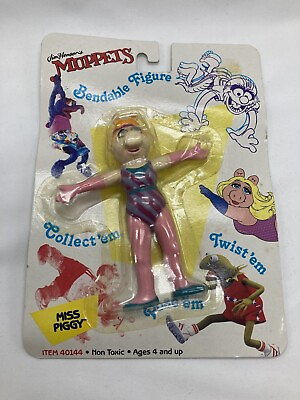 #ad Direct Connect THE MUPPETS MISS PIGGY EXERCISE Bendable Figure Sealed Henson MOC