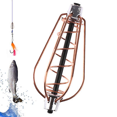 #ad 1* NEW Fishing Feeder Spring Bait Cage For Carp Fishing Fresh amp; Saltwater