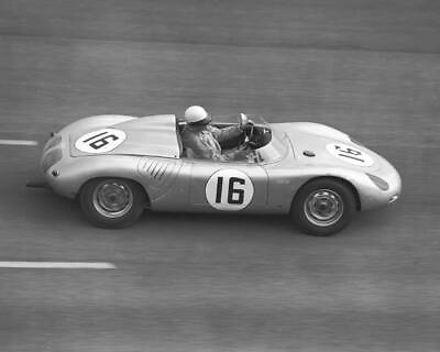#ad Daytona Scca Nationals 1961 Chuck Cassel Porsche Motor Racing Old Photo