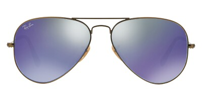 #ad Ray Ban Unisex Sunglasses RB3025 167 68 Bronze Copper Aviator Blue Mirror 55mm
