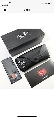 #ad Ray Ban Sunglasses Eyeglasses Case Carbon Fibre TECH Full Set In Box Genuine