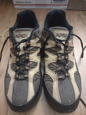 #ad Apex V751 Men#x27;s Size 12 hiking Shoes Tan Black USED NO INSOLES