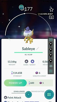#ad Shiny Sableye wearing costumes Litwick hat Trade Registered Shiny require